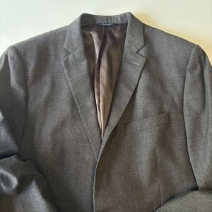 Ralph Lauren Austin Reed Wool Micro Houndstooth Blazer Men's 43L Gray Dress Coat